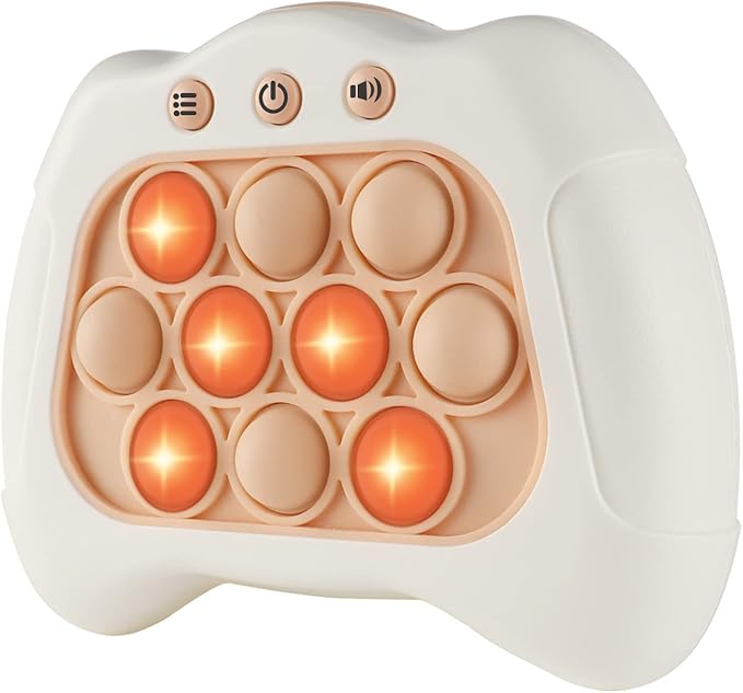 Pop The Target! Handheld Speed Push Game Machine: A Fun Multiplayer Game for Family. Sensory Fidget Toy Christmas Toys Gifts for 6 7 8 9 10 11 12 Years Old Kids Road Trip Car Games Kids White