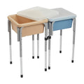 ECR4Kids 2-Station Sand and Water Adjustable Play Table, Sensory Bins, Sand/Powder Blue