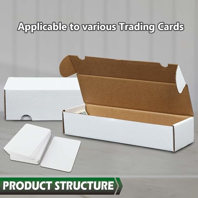 GRAND ORANGE 25 LOT 800 Count Storage Boxes Sports Cards Trading White Shipping Corrugated Paper box