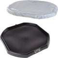 MEKA Tuff Tray Waterproof Cover for Kids – Messy Play, Sensory, STEM Activities, Classroom & Home Use (Black, Large 38" x 38")