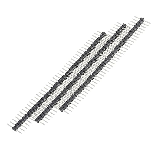 20Pcs Long Pins 40 Pin Breakaway Headers 0.1" 2.54mm Equal Length Long Centered 6.25mm on Both Sides 15mm in Total Connectors & Adapters
