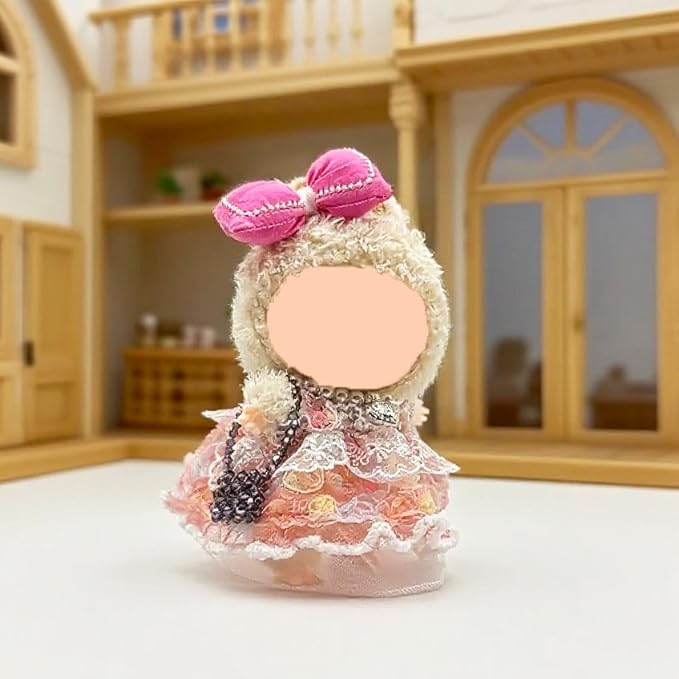 Doll Clothes Set & Outfit for Blind Box Dolls of 5.91-6.7inch (15-17cm) with Accessories Luxury Chic Stylish Adorable Cute Unique Style of Dolls Clothes for Dress up 4 Pieces (No Doll) (J)