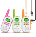 Walkie Talkies for Kids Rechargeable,Toys for Boys and Girls Ages 3-12, 3 Pack Long Range 2-Way Radios, Birthday Gifts,Christmas Stockings, Outdoor Play, Family Games, Hiking Camping Gear