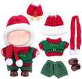 Christmas Clothes for 17cm Doll(No Doll), 5 Piece Set Outfits Clothes Scarf Hat Shoes Accessories for Chrismtas