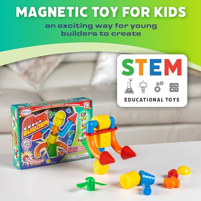 POPULAR PLAYTHINGS Mag Builder Building Set (20 Piece), Model:18301