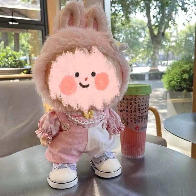 Luxury Chic Doll Clothes Set with Elegant Dress, Shirt, Bow & Necklace - Premium Outfit for Dress Up, Collecting & Gift Giving - Perfect for Kids, Doll Collectors & 18 Dolls (4-17cm)