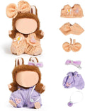 2 Set Doll Clothes for 17cm Standing/Sitting Doll - Accessories Clothes Dress up for Dolls Outfit Included Figures Clothing and Hat for Girl Woman (LB14+LB15)
