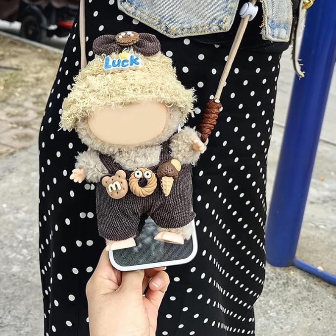 17cm Doll Clothes Set & Outfit - Cuddly Fashion Dresses with Accessories, Luxury Chic Doll Clothing & Plush Pullover Hoodie Doll Clothing DIY ,Just Clothes