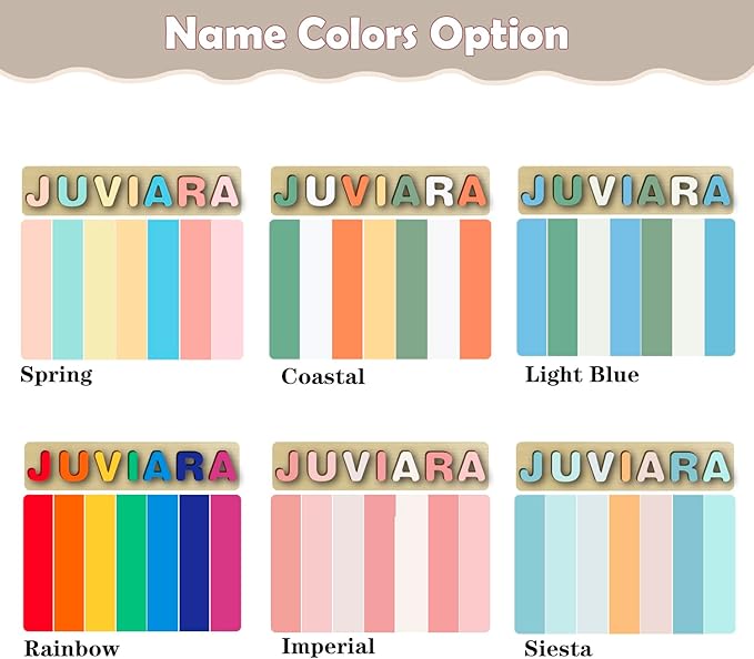 Name Puzzle for Kids Personalized - Custom Name Puzzles for Toddlers 1-3, Customized Wooden Animal Puzzle, Baby Gifts, Baby Shower, Christmas, Newbaby Gift, Gifts for 0 1 2 3 Years Old