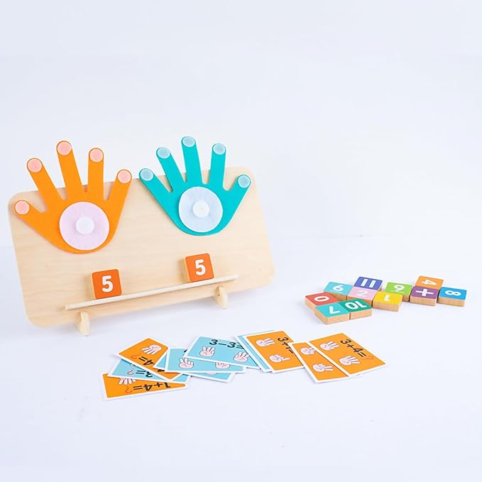 Educational Preschool Learning Number Toys for Toddlers 3-5 Year Old, Educational Math Finger Counting Blocks, Number Blocks Toys for Kids, Montessori Educational Building Block for 3-5 Year Old