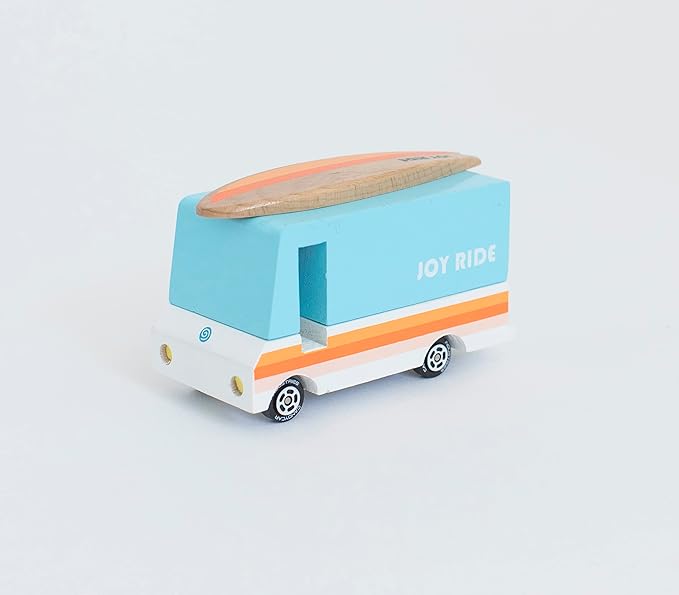 Ruggish Candy Car Joyride Exclusive - Premium Handcrafted Wooden Car Toy - Surf Van - Age 3+