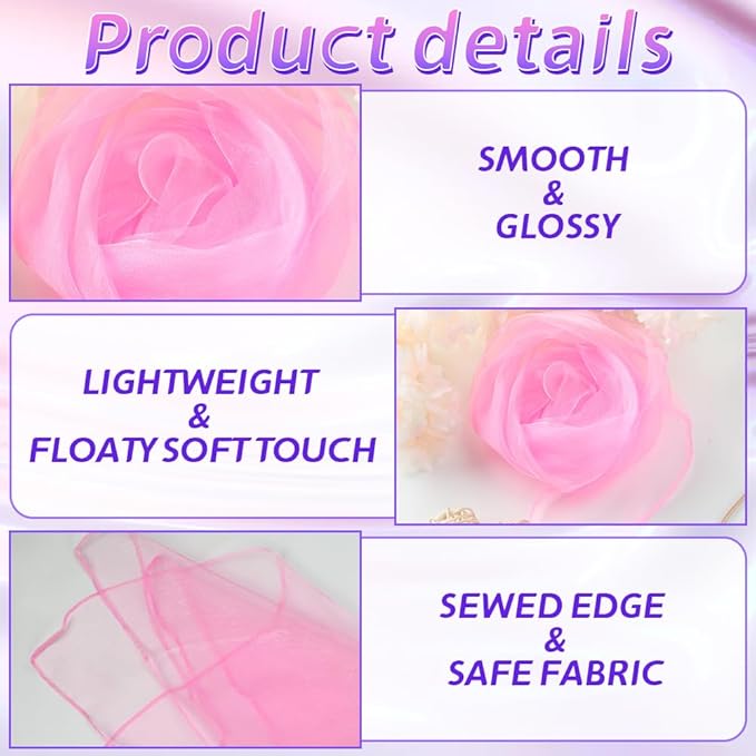 Juggling Scarves, Dance Scarves for Kids Play 12 PCS Square Silk Scarf Music Performance Props for Toddlers Children
