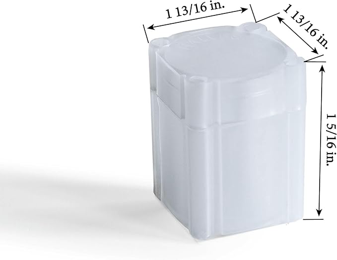 LIGHTHOUSE - Square Coin Tubes - Convenient Push Top, Virtually Unbreakable, Acid Free and Archival Quality - Coin Tubes for US Half Dollars, 10 Pack