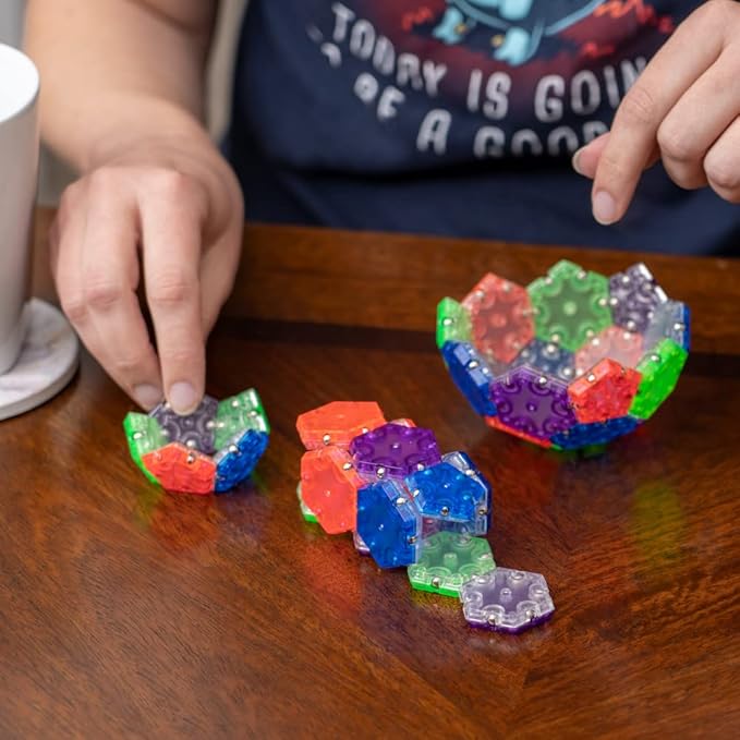 32 Pcs Magnetic Fidget Sphere with Storage Bag – 20 Hexagons and 12 Pentagons Multicolor – Satisfying Magnet Desk Toy for Adults