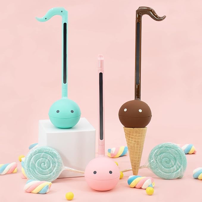 Otamatone Japanese Electronic Musical Instrument Portable Music Synthesizer from Japan by Maywa Denki Studio Award Winning, Educational Fun Gift for Children Teen Adult - Chocolate Strawberry Mint Set