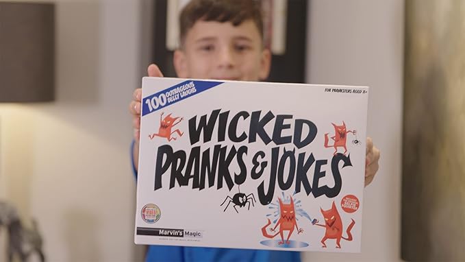 Marvin's Magic - Prank Kit - Wicked Jokes - Assorted Collection of Fun Pranks for Kids - with Original Selfie Phone Squirter and More - Toys, Gifts for Kids - Suitable for Age 8, 9, 10+