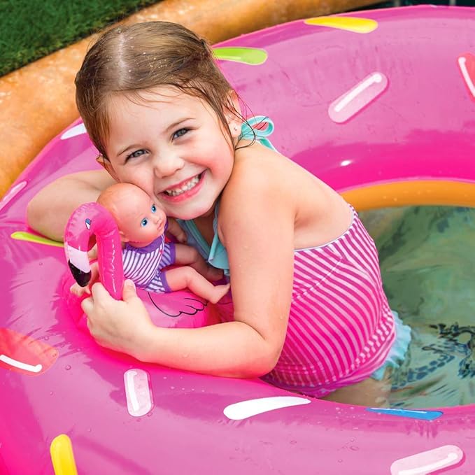 Adora Splash Time Babies Collection, 8.5” Baby Doll with Sweet Baby Smell, Premium QuickDri Vinyl and Machine Washable, Includes Clothes and Accessories, Birthday Gift For Ages 3+ - Fun Flamingo