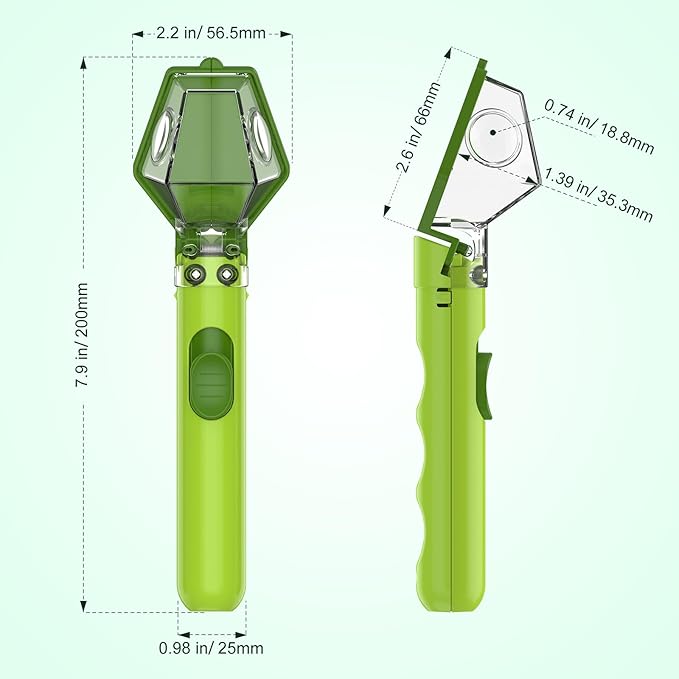 Bug Catcher, Insect Trap Kit with 6X Magnifier, STEM Educational Exploration Toys Gifts for Kids Adult, Catching Ladybugs, Butterflies, Dragonflies, Spider (Green 2PCS)