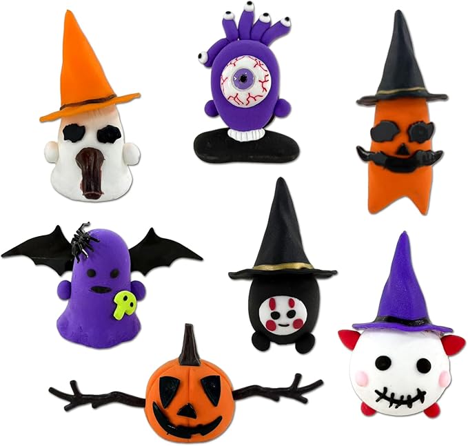 Halloween Air Dry Clay Kits for Kids-Modeling Clay DIY Kit,12 Pack Hallowmas Pumpkin Crafts Set，Trick or Treat Halloween Day Party Decoration Gift