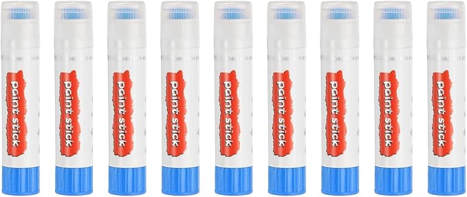 PATIKIL Solid Tempera Paints, 9 Pcs Washable Quick Drying Paint Sticks Paint Pens for Artists Beginners Art Supplies, Blue