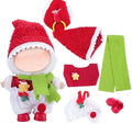 17cm Doll Clothes Outfit Dress Up Suitable for 6.7 inch Hight , Accessories Suit No Doll Only Clothing Christmas Set 1hat+1scarf+1pant+1shoes 17-185