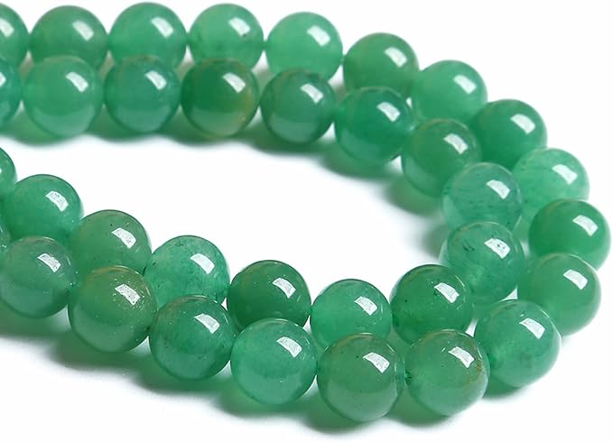 90PCS 8MM Natural Stone Green Aventurine Gemstone Loose Beads for Jewelry Making DIY Bracelet