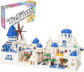 Santorini Greece Micro Brick Building Set (4310 Pieces) – Landmark Model Educational Toy Gift for Kids and Adults