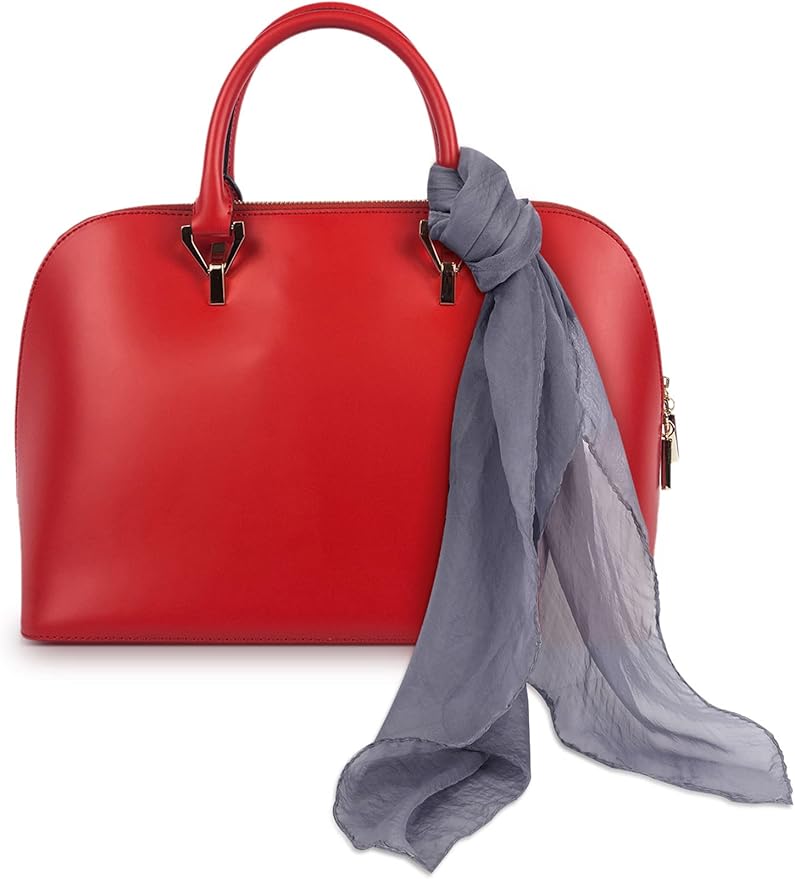Boao 6 Pieces Chiffon Scarf 1950s Square Neck Head Scarfs Vintage Soft Polyester for Women Lady