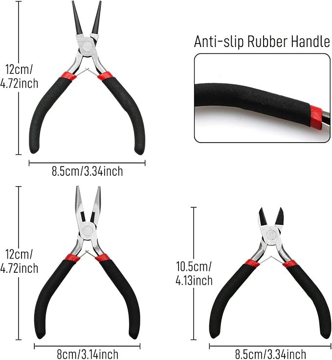 LYFJXX Jewelry Making Supplies Kit with Jewelry Pliers, Jewelry Wires and Jewelry Findings for DIY