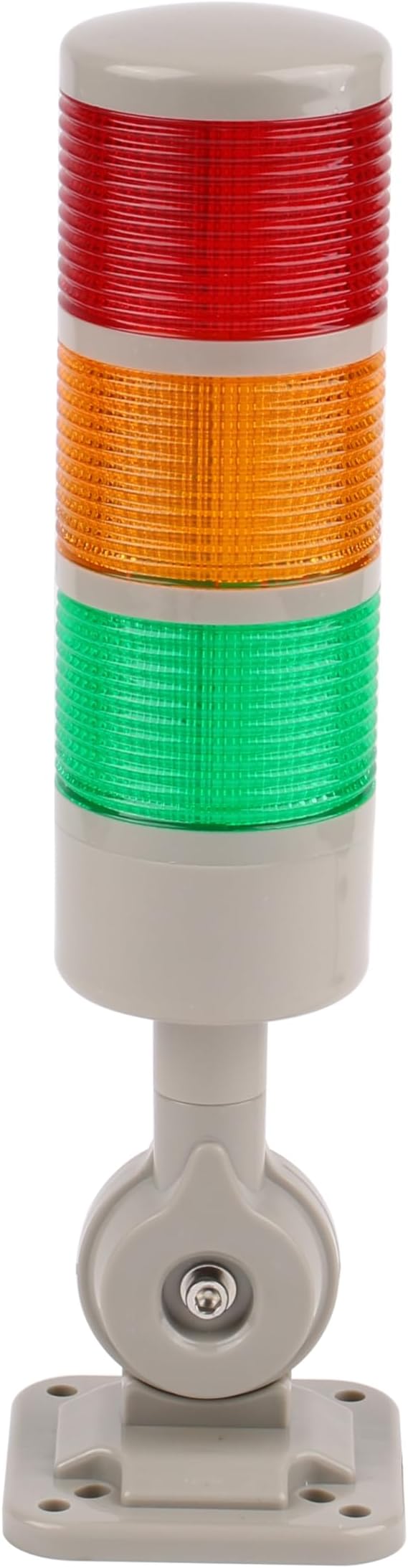 Signal Tower Stack Lights - Industrial Warning Lights with Rotatable Base, Steady/Flashing, 110V 220V AC (3-Layer, with Buzzer)