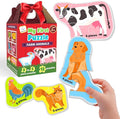 My First Puzzle - Montessori Toy, 12 Graded Puzzles, 2-5 Pieces (Farm Animals)