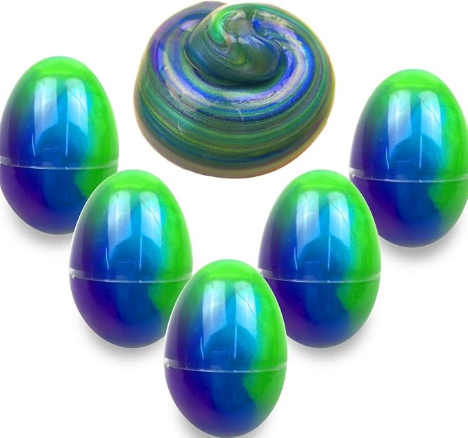 Anditoy 5 Pack Slime Eggs Stress Relief Toys for Kids Boys Girls Christmas Stocking Stuffers Gifts Party Favors (Blue+Purple+Green)