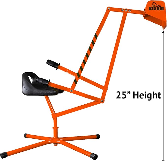 Special Edition Digger Excavator Ride On Crane and Pretend Play Construction Toy, Orange