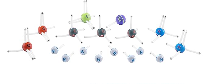 Happy Atoms Magnetic Molecular Modeling Introductory Set | Intro to Atoms, Molecules, Bonding, Chemistry | Create 508 Molecules | 73 Activities | Plus Free Educational App for iOS, Android