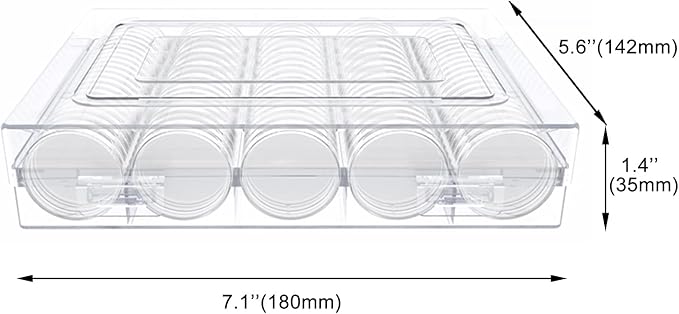 120 Pcs 30mm Coin Capsules Holder with Foam Gasket and Plastic Storage Organizer Box, 5 Sizes (17/20/25/27/30mm) Coins Collector Case Protector for Coin Collection Supplies