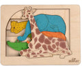 Jungle Animals Multilayered Wooden Puzzles for Kids | 6 Piece Jigsaw Puzzle for Preschool Kids | Learning Educational Toys Gifts for Boys Girls 3+ Years