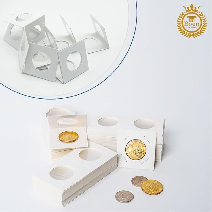 Boen 600Pcs Coin Holder 12 Assorted Sizes are Professional Coin Holders for Colletors (Coin Flips 12 Assorted Sizes 600 pcs)