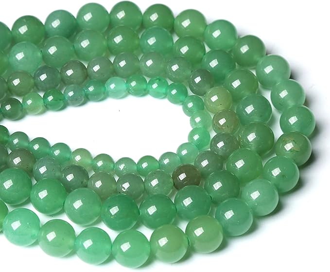 6MM 60PCS Natural Stone Green Aventurine Gemstone Loose Beads for Jewelry Making DIY Bracelet 1 Strand