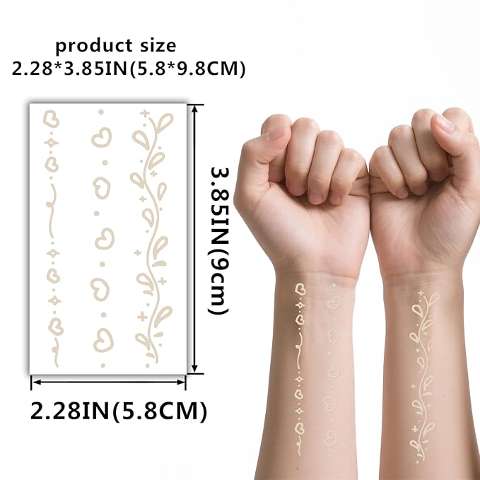 Glow Tiny Temporary Tattoo for Women Men, Luminous Star Sun Heart Butterfly Fake Tattoos, Classical Line Words for Adult Kid Arm Neck Body Tattoos Stickers Party Supplies Realistic, 60 Sheets