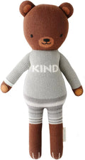 cuddle + kind Oliver The Bear Regular 20" Hand-Knit Doll – 1 Doll = 10 Meals, Fair Trade, Heirloom Quality, Handcrafted in Peru, 100% Cotton Yarn