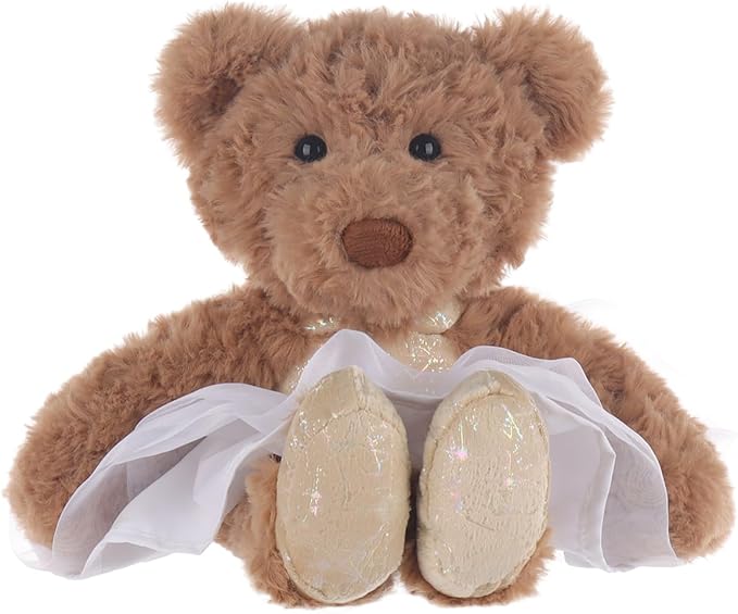 Apricot Lamb Ballet Bear Stuffed Animals for Kids, Soft Cute Plush Toys for Baby Girl and Boy, Fluffy Ballet Bear 6.7 Inches