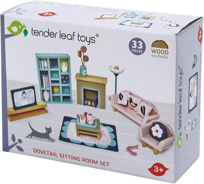 Tender Leaf Toys - Dovetail Dollhouse Accessories - Detailed Wooden Furniture Sets and Room Decor - Encourage Creative and Imaginative Fun Play for Children - Age 3+