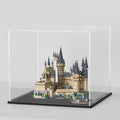 SVENJBB Acrylic Display Case, 10x8x9 Inch Cube Acrylic Boxes for Display, Clear Display Cases with Matte Black Base and Lid for Collectibles and Miniature Dollhouse