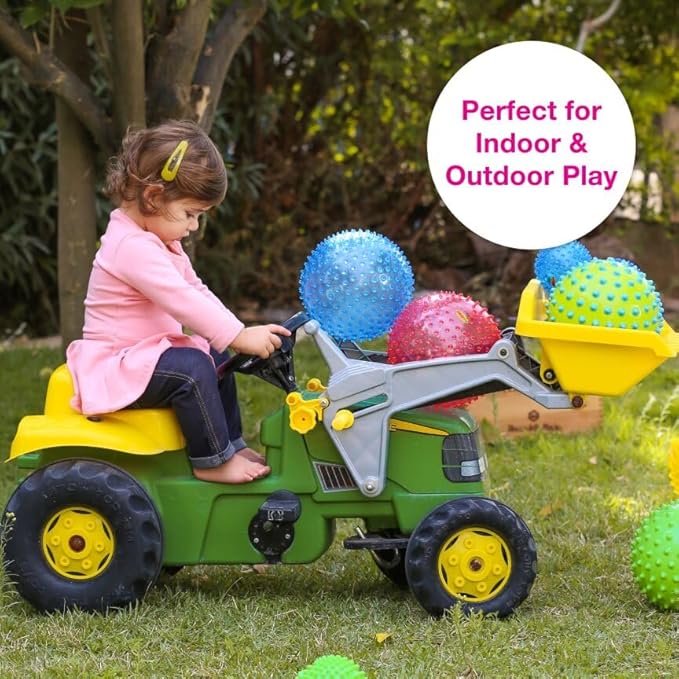 Edushape Original Sensory Ball for Baby - 7" Glow-in-The-Dark Colorful Toddler Ball Helps Enhance Gross Motor Skills for Kids 6 Months & Up