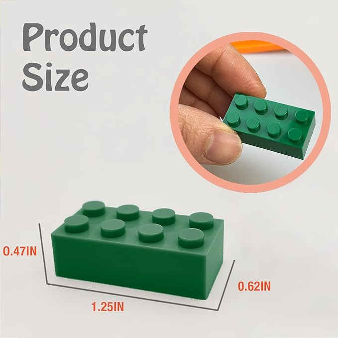 200 Piece Classic Building Bricks, 2x4 Building Blocks STEM Creative Building Toys, Blue, Gray, Green, Sand(Samll Bricks, 1.25x0.62x0.47 in)
