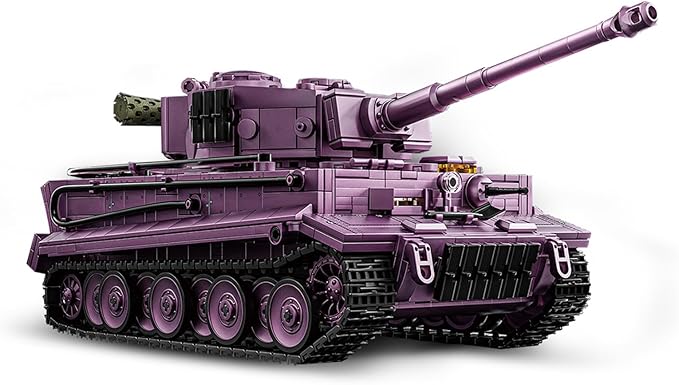 1:28 Tiger Heavy Tank Building Blocks Set for Adults, Compatible with Lego Army Tank, WW2 Military Vehicle Toys Historical Collection Model for Military Fans, Gifts for Teens Kids Boys 8-14 (1668 PCS)