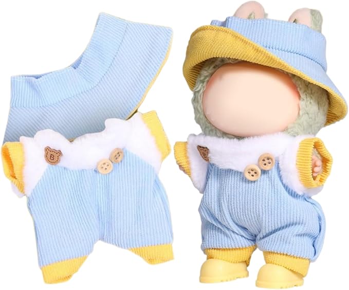 Doll Clothes for 17cm Figures, Summer Sunshine Stylish Suit Yellow Blue