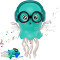Magic Dancing Octopus Toy with Music and LED Lights, Rechargeable Electric Crawling Jellyfish for Kids Age 3+, Smart Obstacle Avoidance Musical Toy, Birthday Gift for Boys and Girls (Green)