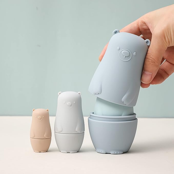 Nesting Dolls | Russian Silicone Nesting Dolls for Toddlers | Matryoshka Doll Montessori Educational Toy | Penguin Stacking Nesting Doll Toys | Gift for Kids 3 Years Up