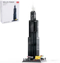 Willis Tower Chicago Architecture Model Building Blocks Sets The Office Landmarks Skyline Set Toys Collection for Kids Adults 1241Pcs